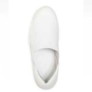 VINCE. Womens White Padded Jesse Round Toe Platform Slip On Leather Espadrille Shoes M main image 0